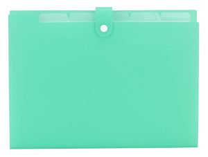 File Folders | Brand Polypropylene File Folder, 5 Pocket, Expansion 3″, 8 1/2″ X 11″, Letter, Aqua, Pack Of 1 Expanding File Folders File Folders