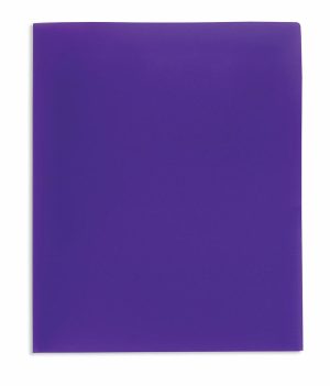 Report Covers & Portfolios | Brand School-Grade 2-Pocket Poly Folder, Letter Size, Purple Binders & Accessories Report Covers & Portfolios