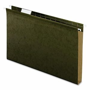 Hanging File Folders | Premium Reinforced Extra-Capacity Hanging Folders, 1″ Expansion, Legal Size, Green, Pack Of 25 Filing & Folders Hanging File Folders