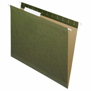 Hanging File Folders | Premium Reinforced Hanging Folders, 1/3 Cut, Letter Size, Standard Green, Pack Of 25 Filing & Folders Hanging File Folders