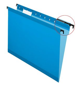 Hanging File Folders | Surehook Reinforced Hanging Folders, 1/5-Cut, Letter Size, Blue, Box Of 20 Filing & Folders Hanging File Folders